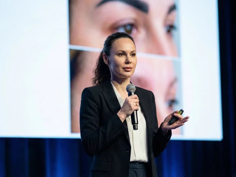 Mary Bell — спикер форума перманентного макияжа, Москва 2017