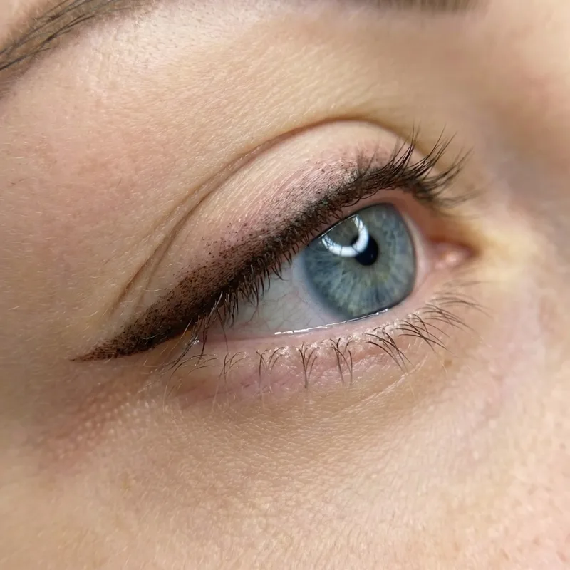 Перманентный макияж век стрелки — результат, Самара